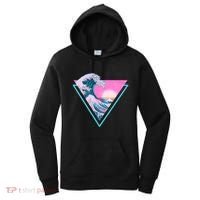 Vaporwave Aesthetic Great Wave Retro Triangle Women's Hoodie thumb 0
