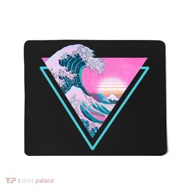 Vaporwave Aesthetic Great Wave Retro Triangle Mousepad