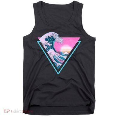 Vaporwave Aesthetic Great Wave Retro Triangle Tank Top