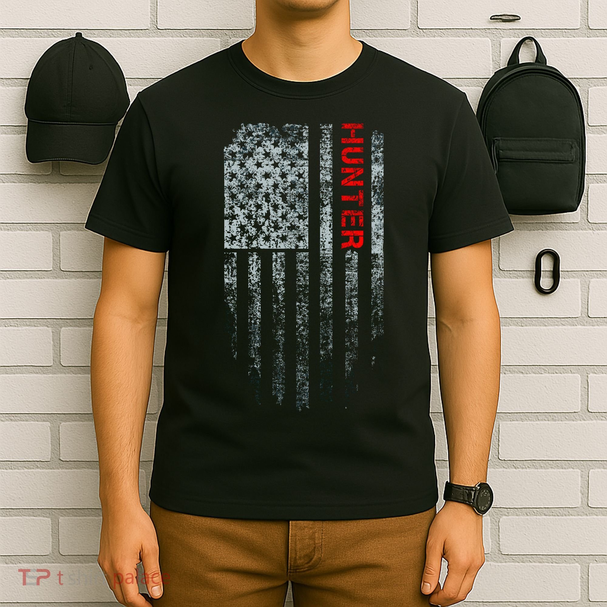 Vintage American Hunter Flag T-Shirt