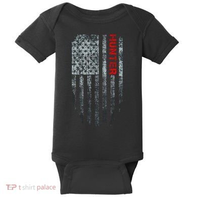 Vintage American Hunter Flag Baby Bodysuit