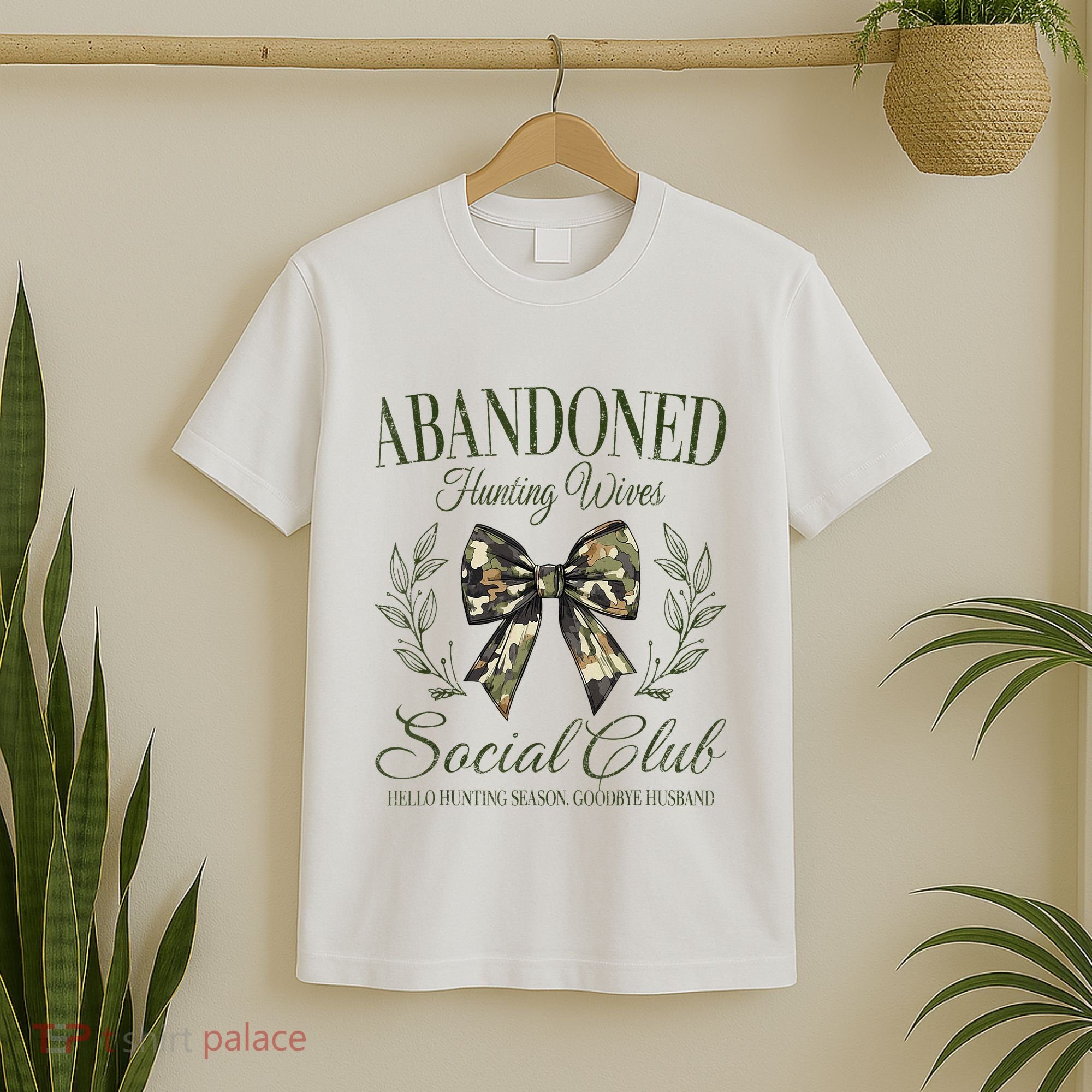 Vintage Abandoned Hunting Wives Social Club T-Shirt