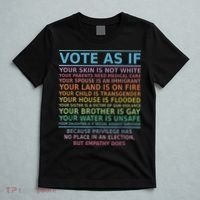 Vote As If Your Skin Is Not White Human's Rights T-Shirt thumb 5