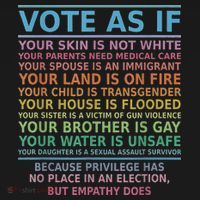 Vote As If Your Skin Is Not White Human's Rights Backpack thumb 2