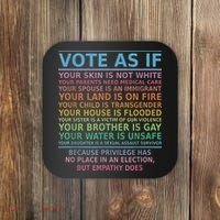 Vote As If Your Skin Is Not White Human's Rights Coaster thumb 0