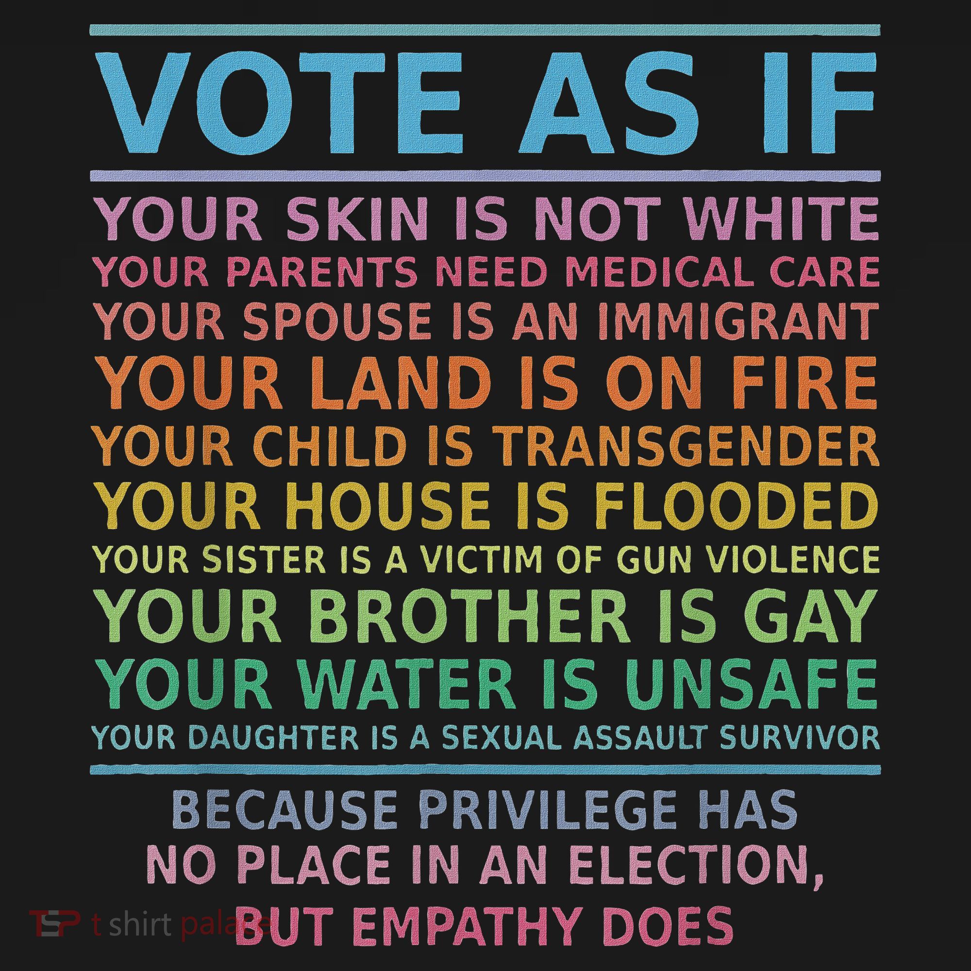 Vote As If Your Skin Is Not White Human's Rights Women's Hoodie