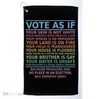 Vote As If Your Skin Is Not White Human's Rights Golf Towel thumb 0