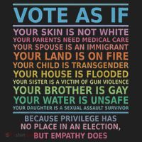 Vote As If Your Skin Is Not White Human's Rights Golf Towel thumb 3