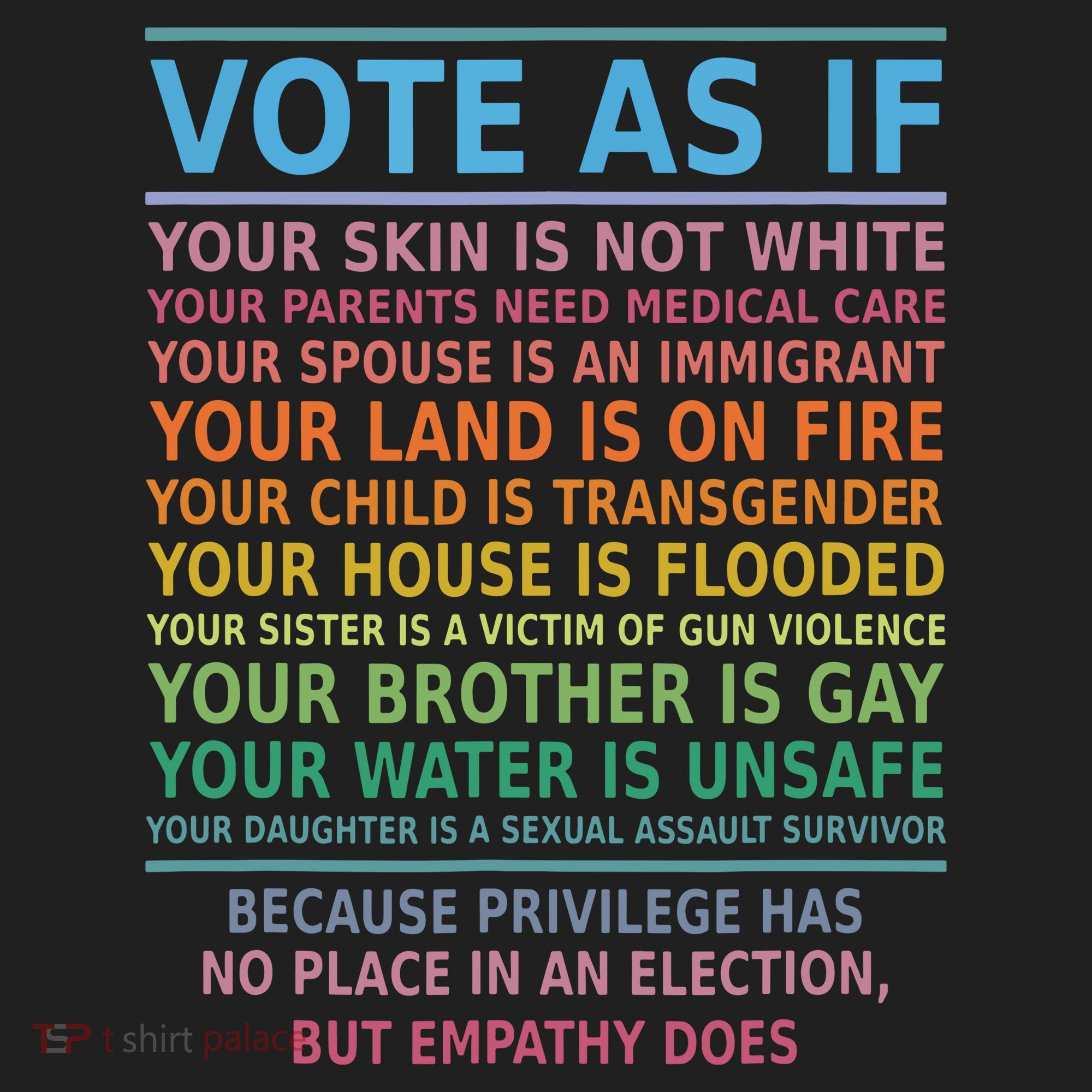Vote As If Your Skin Is Not White Humans Rights Women's Sweatshirt