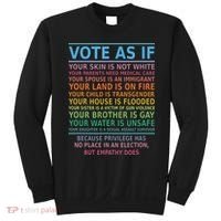 Vote As If Your Skin Is Not White Humans Rights Sweatshirt thumb 0