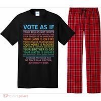 Vote As If Your Skin Is Not White Humans Rights Pajama Set thumb 0