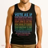 Vote As If Your Skin Is Not White Humans Rights Tank Top thumb 3