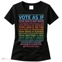 Vote As If Your Skin Is Not White Humans Rights Women's T-Shirt thumb 0