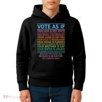 Vote As If Your Skin Is Not White Humans Rights Kids Hoodie thumb 4