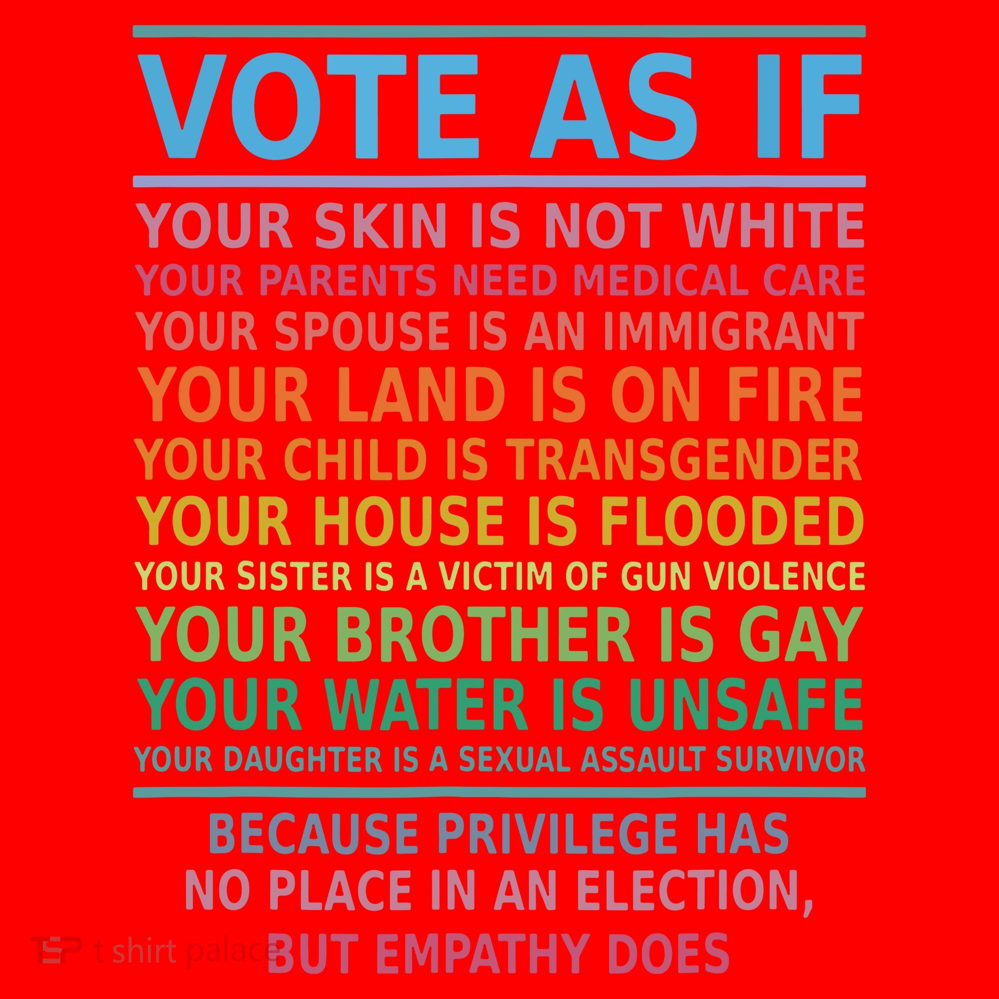 Vote As If Your Skin Is Not White Humans Rights Santa Hat