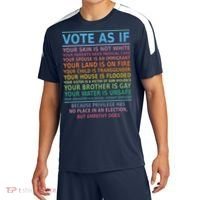 Vote As If Your Skin Is Not White Humans Rights Sport-Tek Competitor United Soccer Jersey thumb 0
