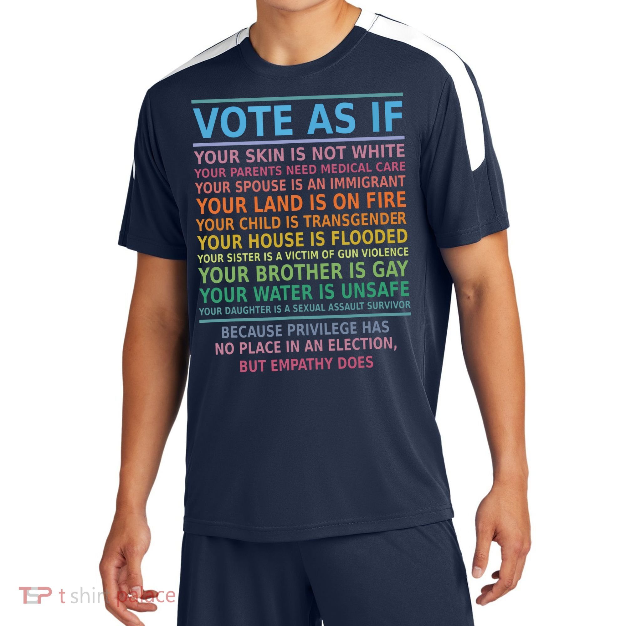 Vote As If Your Skin Is Not White Humans Rights Sport-Tek Competitor United Soccer Jersey