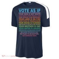 Vote As If Your Skin Is Not White Humans Rights Sport-Tek Competitor United Soccer Jersey thumb 2