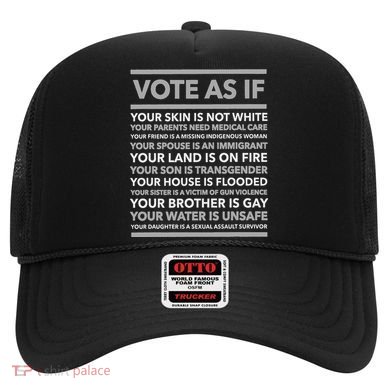 Vote As If   Your Skin Is Not White Vote Blue Hat
