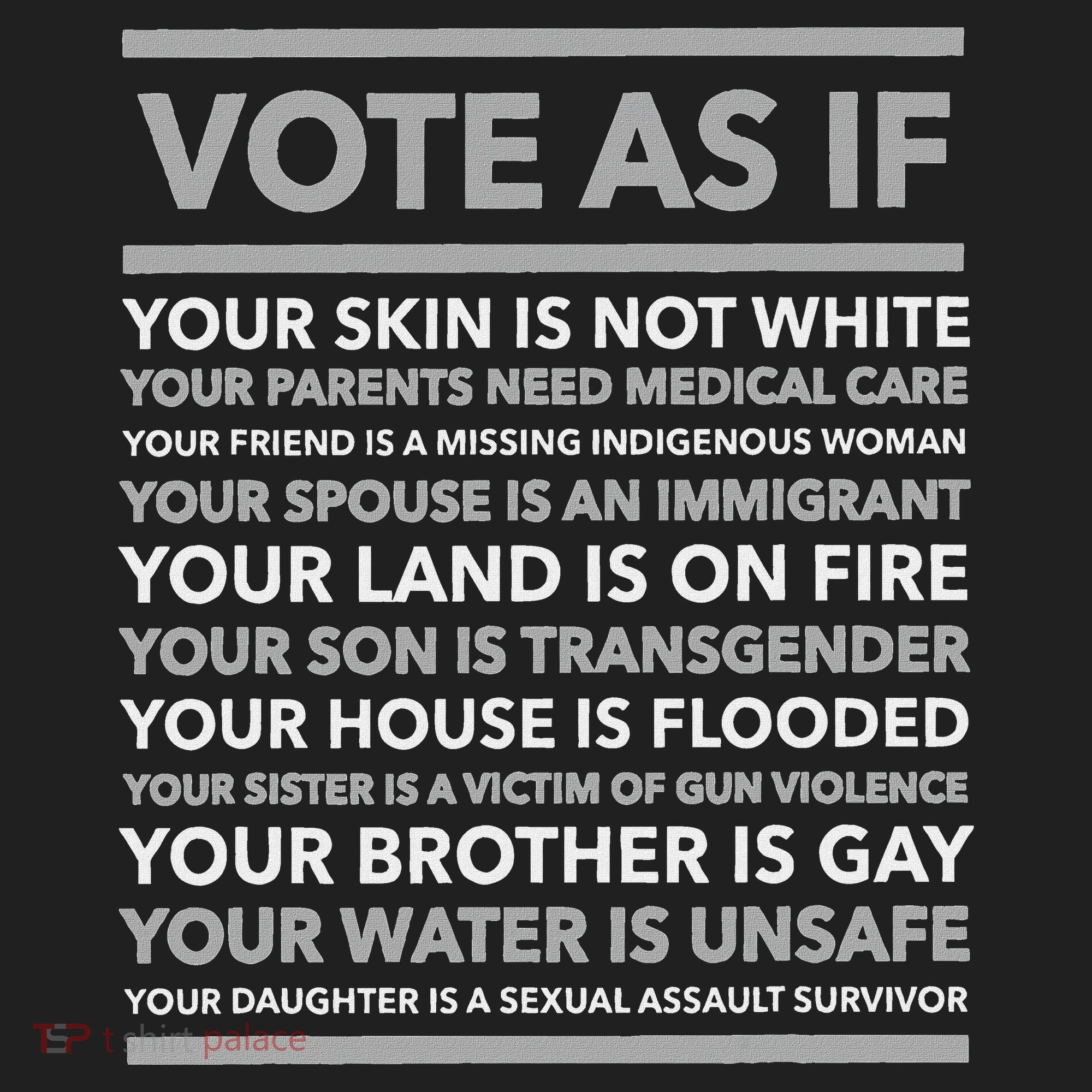 Vote As If   Your Skin Is Not White Vote Blue Hat