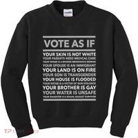 Vote As If   Your Skin Is Not White Vote Blue Kids Sweatshirt thumb 0