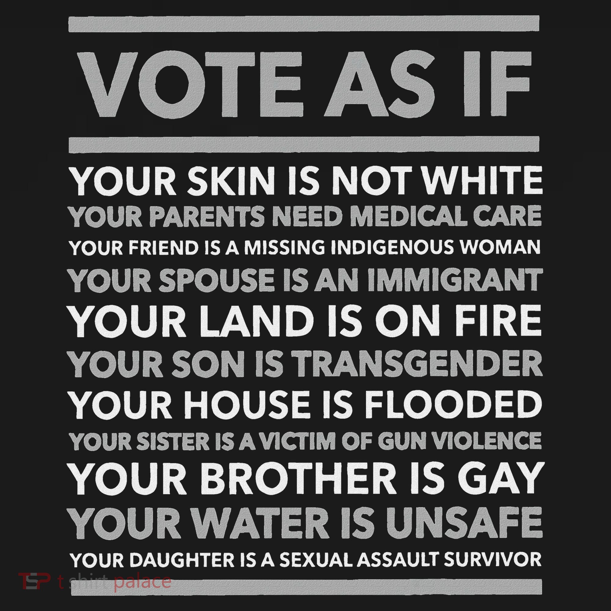 Vote As If   Your Skin Is Not White Vote Blue Kids Hoodie