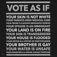 Vote As If   Your Skin Is Not White Vote Blue Kids Long Sleeve Shirt thumb 2