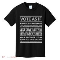 Vote As If   Your Skin Is Not White Vote Blue Kids T-Shirt thumb 0