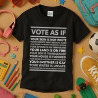Vote As If   Your Skin Is Not White Vote Blue Kids T-Shirt thumb 3
