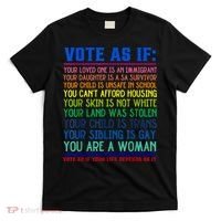 Vote As If Your Life Depends On It Human Rights Funny T-Shirt thumb 0