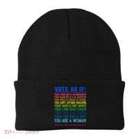 Vote As If Your Life Depends On It Human Rights Funny Beanie thumb 0