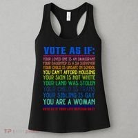 Vote As If Your Life Depends On It Human Rights Funny Women's Tank Top thumb 3