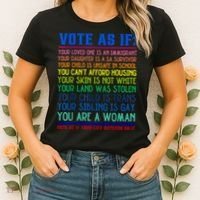 Vote As If Your Life Depends On It Human Rights Funny Women's T-Shirt thumb 2