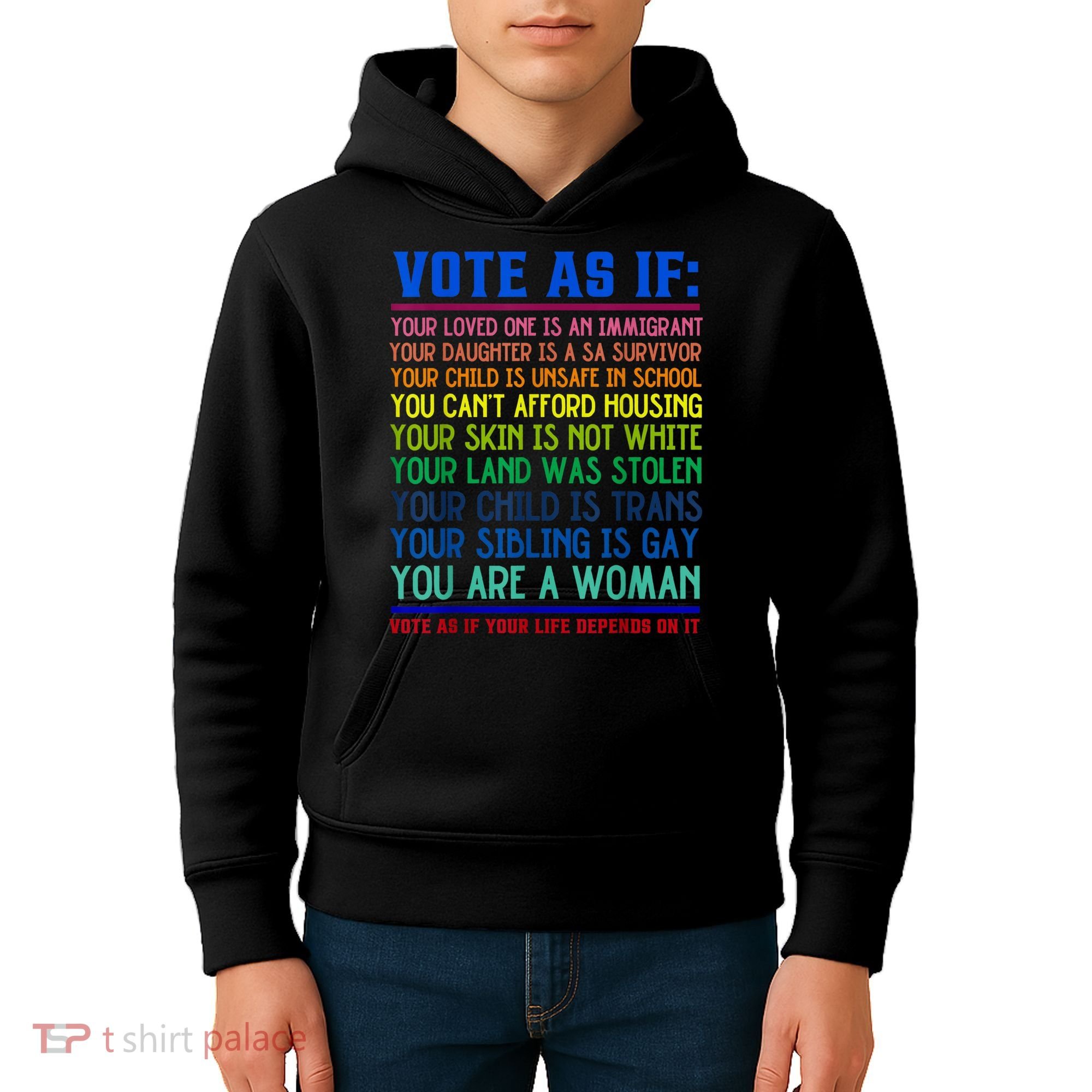 Vote As If Your Life Depends On It Human Rights Funny Kids Hoodie