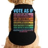 Vote As If Your Skin Is Not White HumanS Rights Doggie Tank thumb 0