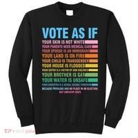 Vote As If Your Skin Is Not White HumanS Rights Sweatshirt thumb 0