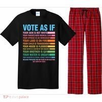 Vote As If Your Skin Is Not White HumanS Rights Pajama Set thumb 0