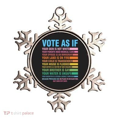 Vote As If Your Skin Is Not White HumanS Rights Ornament