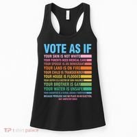 Vote As If Your Skin Is Not White HumanS Rights Women's Tank Top thumb 0