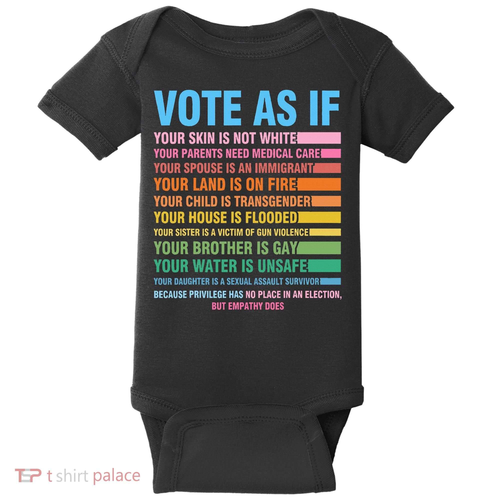 Vote As If Your Skin Is Not White HumanS Rights Baby Bodysuit