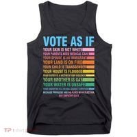 Vote As If Your Skin Is Not White HumanS Rights Tank Top thumb 0