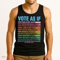 Vote As If Your Skin Is Not White HumanS Rights Tank Top thumb 3