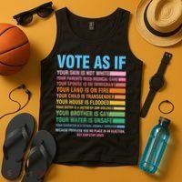 Vote As If Your Skin Is Not White HumanS Rights Tank Top thumb 4