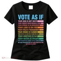Vote As If Your Skin Is Not White HumanS Rights Women's T-Shirt thumb 0