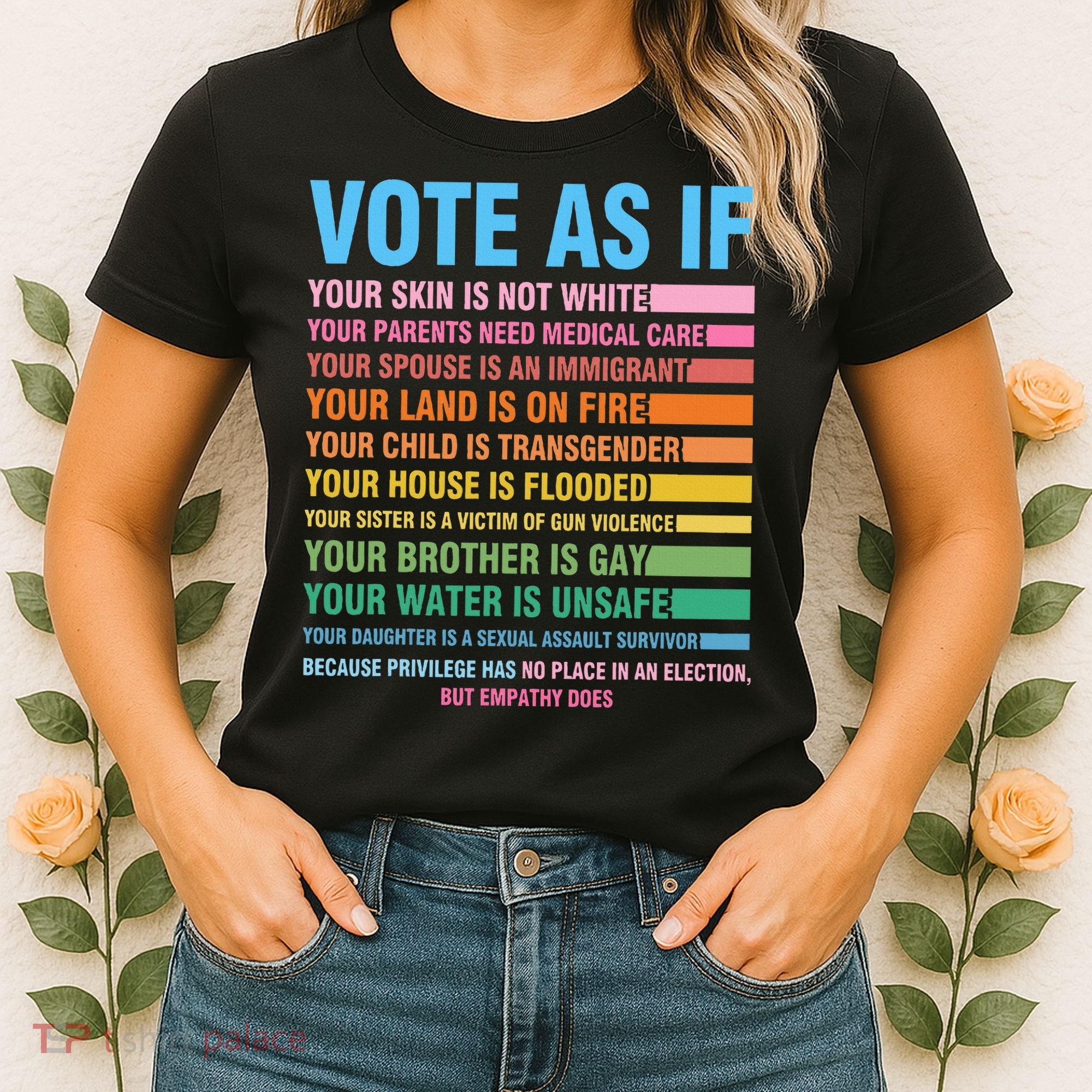 Vote As If Your Skin Is Not White HumanS Rights Women's T-Shirt