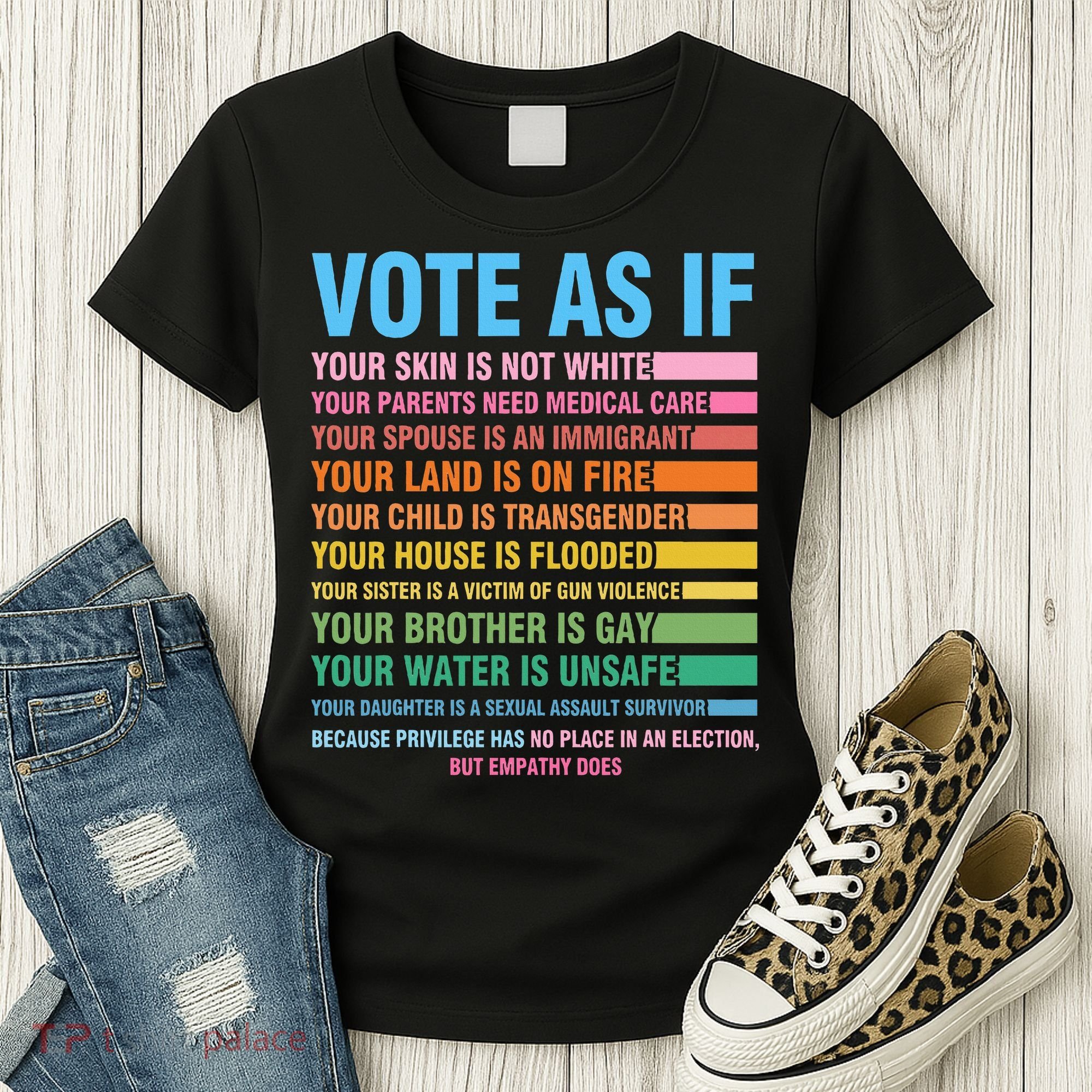 Vote As If Your Skin Is Not White HumanS Rights Women's T-Shirt