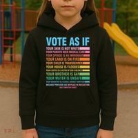 Vote As If Your Skin Is Not White HumanS Rights Kids Hoodie thumb 3