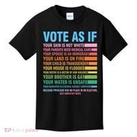 Vote As If Your Skin Is Not White HumanS Rights Kids T-Shirt thumb 0