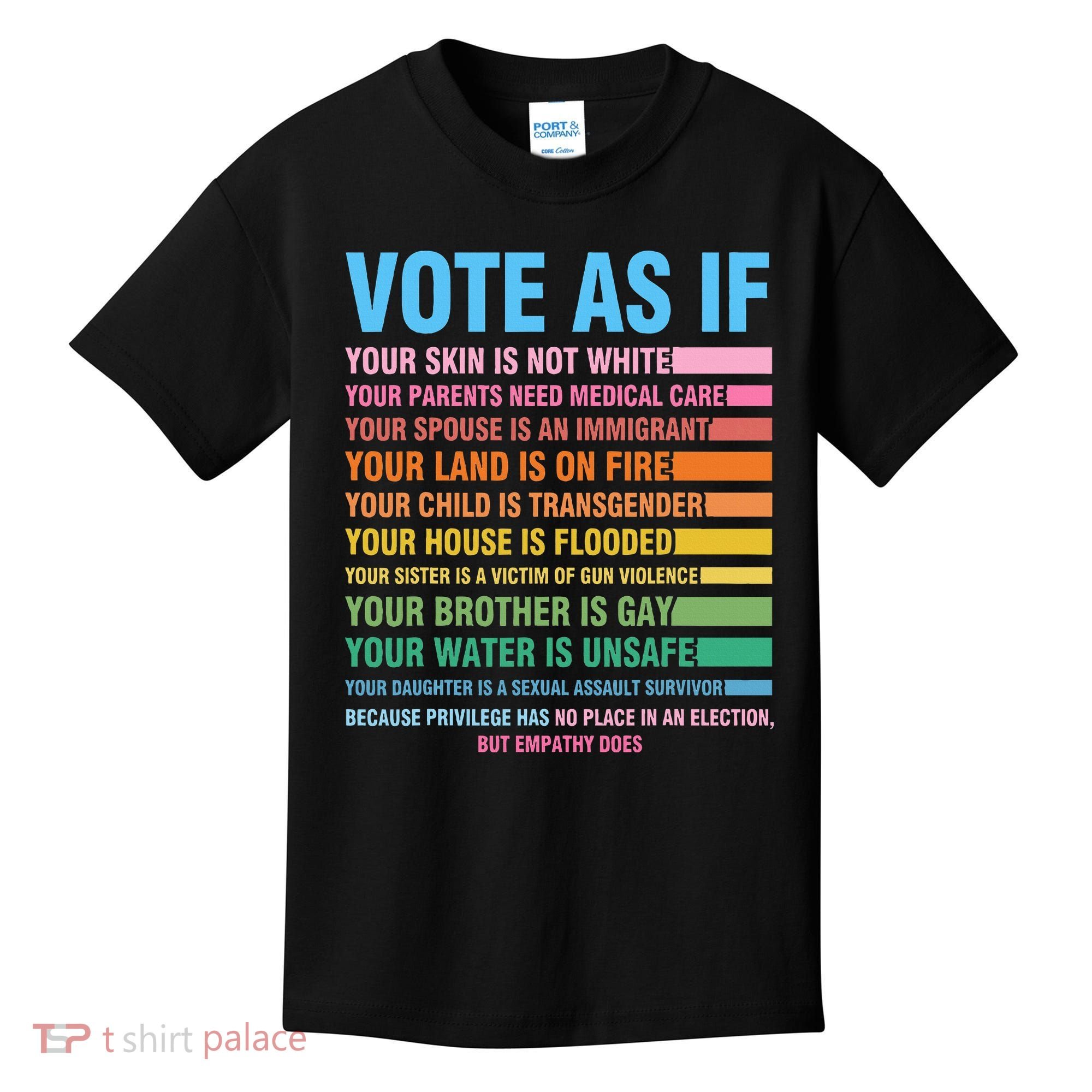 Vote As If Your Skin Is Not White HumanS Rights Kids T-Shirt