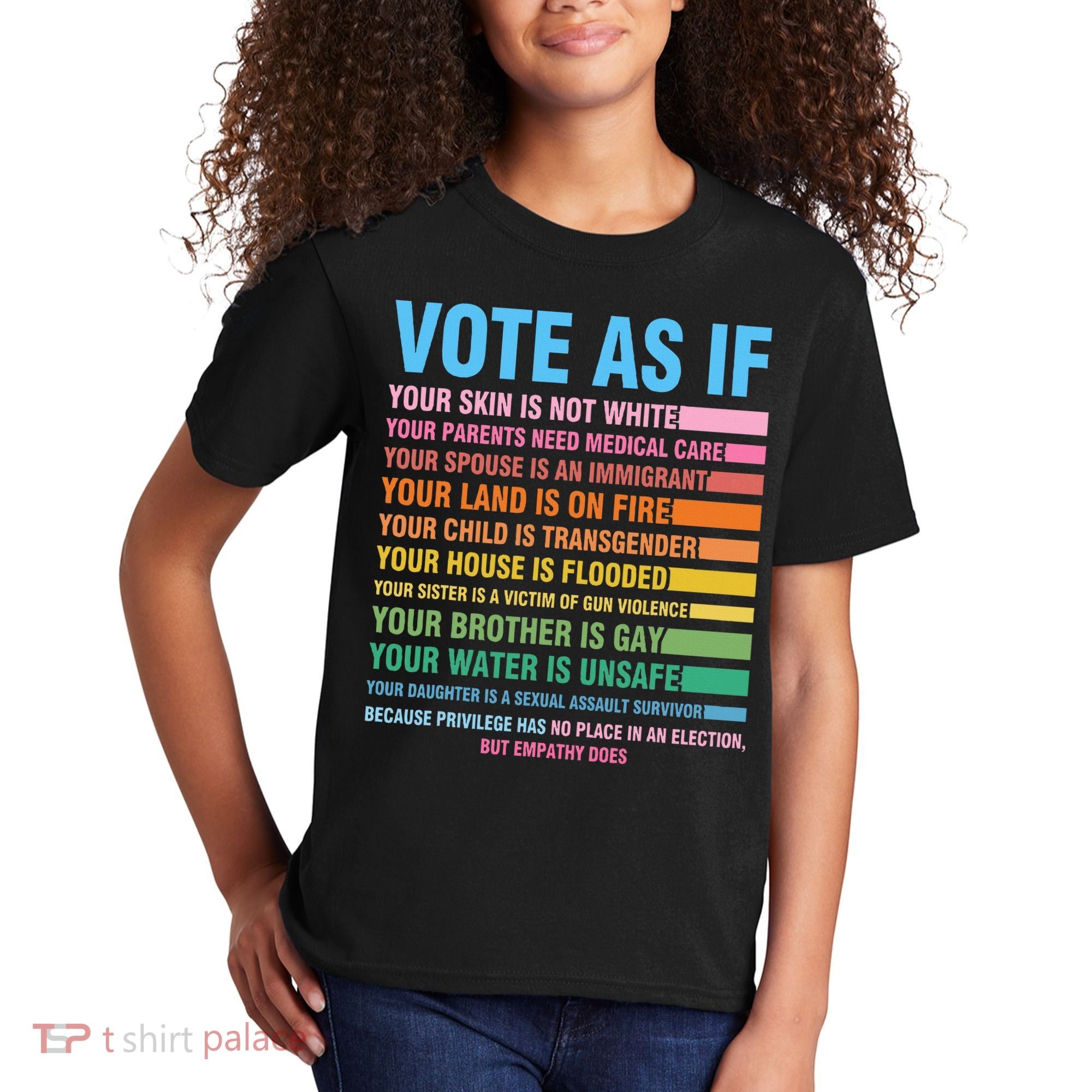 Vote As If Your Skin Is Not White HumanS Rights Kids T-Shirt